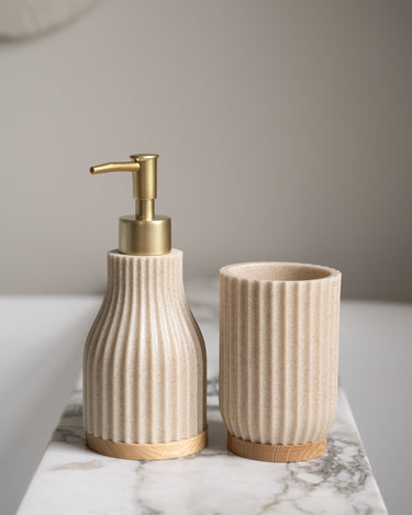 Toothbrush Holder Wood Beige - Things I Like Things I Love