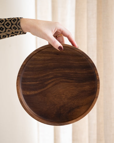 Tray Round Aca Brown - Things I Like Things I Love