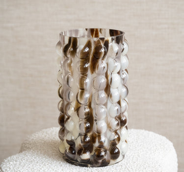 Vase Aimin Bubble Brown/White - Things I Like Things I Love