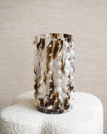 Vase Aimin Bubble Brown/White - Things I Like Things I Love