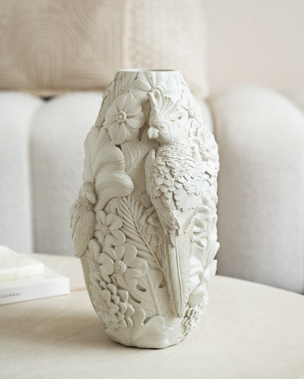 Vase Beige Bird - Things I Like Things I Love