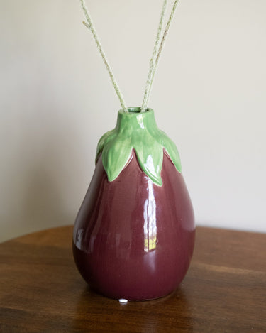 Vase Eggplant Earthenware - Things I Like Things I Love