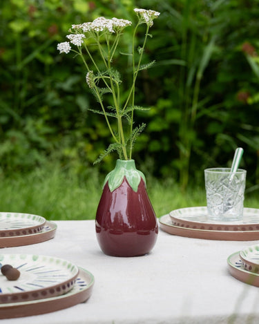 Vase Eggplant Earthenware - Things I Like Things I Love