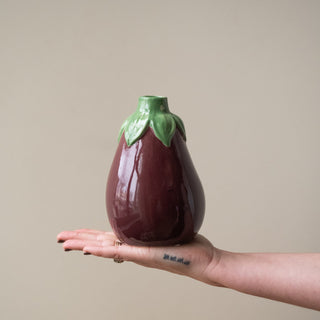 Vase Eggplant Earthenware - Things I Like Things I Love