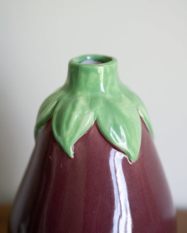 Vase Eggplant Earthenware - Things I Like Things I Love