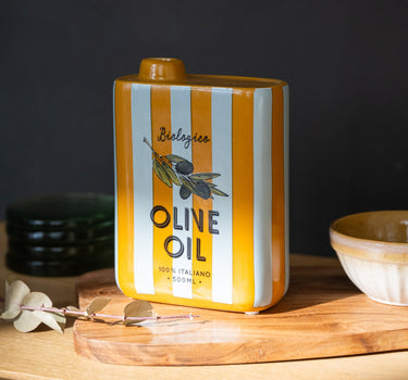 Vase Olive Oil Stripe - Things I Like Things I Love