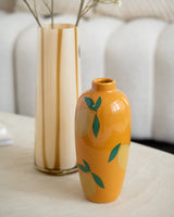 Vase Orange mit Zitrone