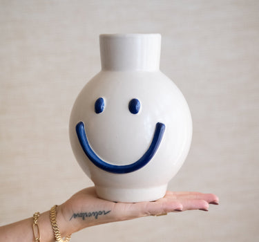 Vase Smiley Blue - Things I Like Things I Love