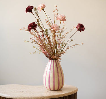 Vase Stripe Beige/Pink - Things I Like Things I Love