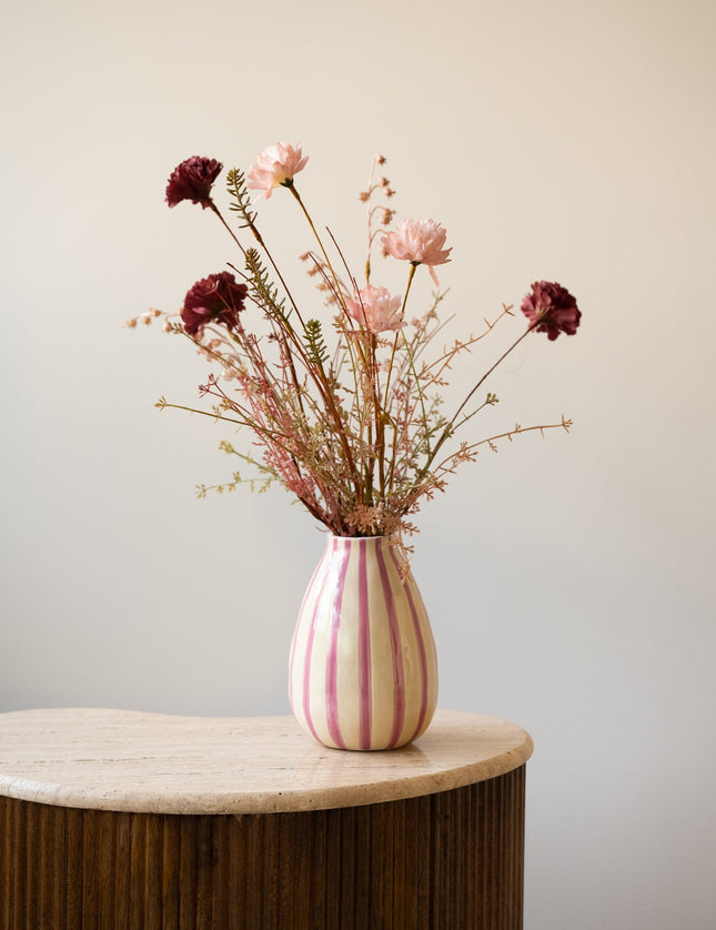 Vase Stripe Beige/Pink - Things I Like Things I Love