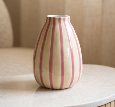 Vase Stripe Beige/Pink - Things I Like Things I Love