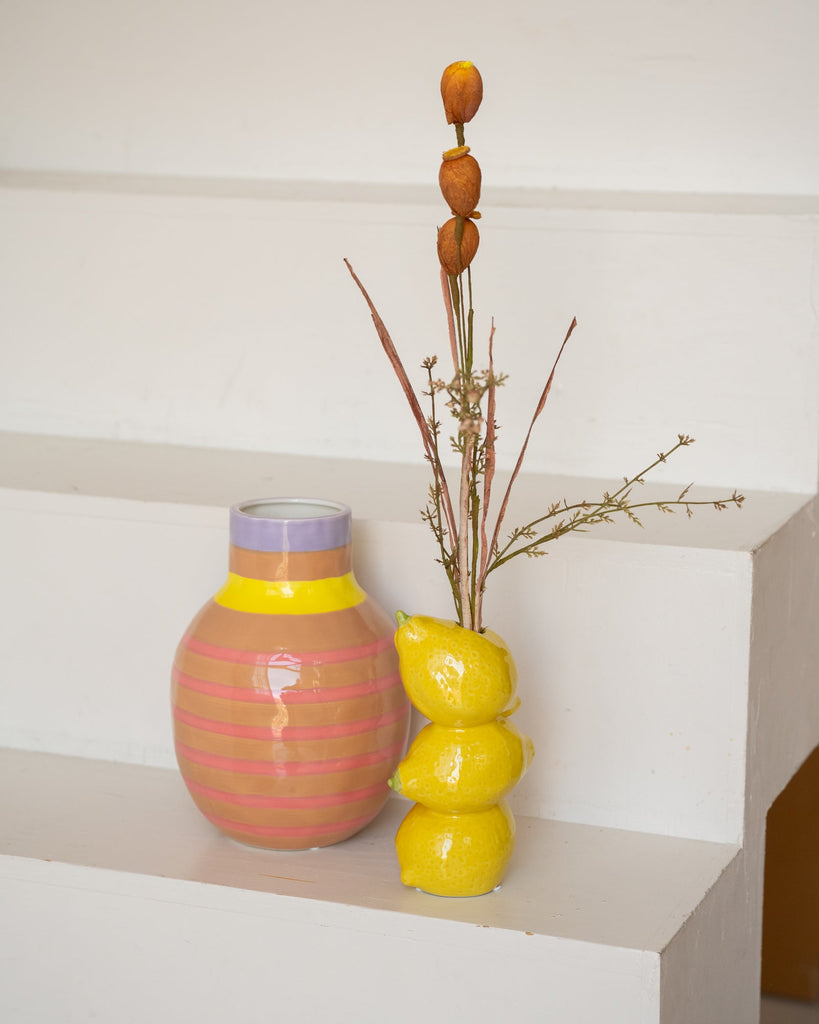 Vase Stripes Pink Bella - Things I Like Things I Love