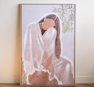 Wall Art Lady Canvas Beige - Things I Like Things I Love