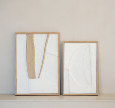 Wall Art Paper White /Wooden Frame - Things I Like Things I Love