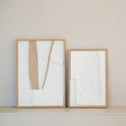 Wall Art Paper White /Wooden Frame - Things I Like Things I Love