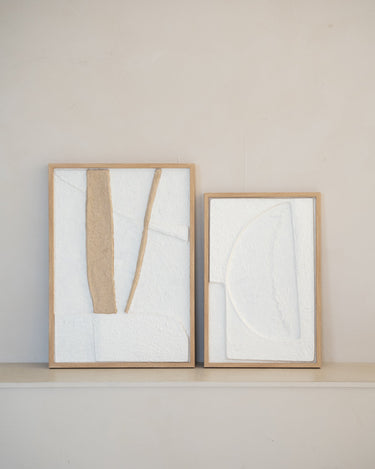 Wall Art Paper White /Wooden Frame - Things I Like Things I Love