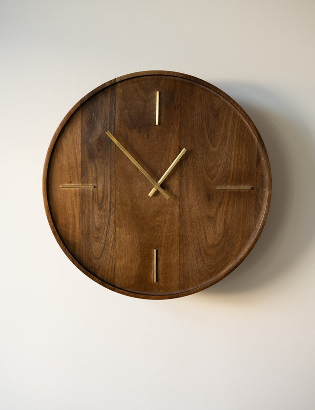 Wall Clock Veti Mango Wood - Things I Like Things I Love