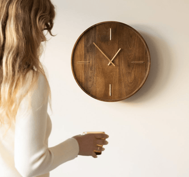 Wall Clock Veti Mango Wood - Things I Like Things I Love