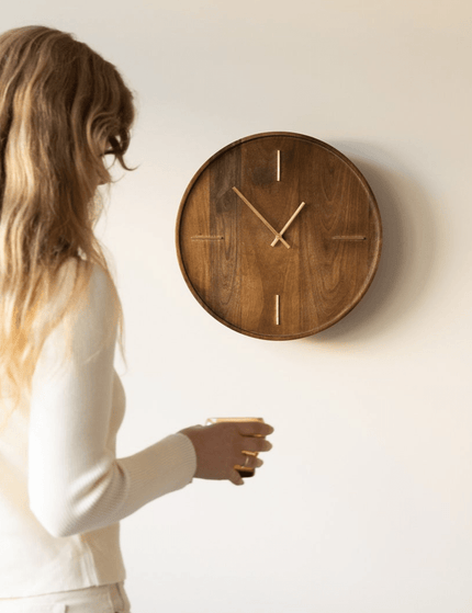 Wall Clock Veti Mango Wood - Things I Like Things I Love