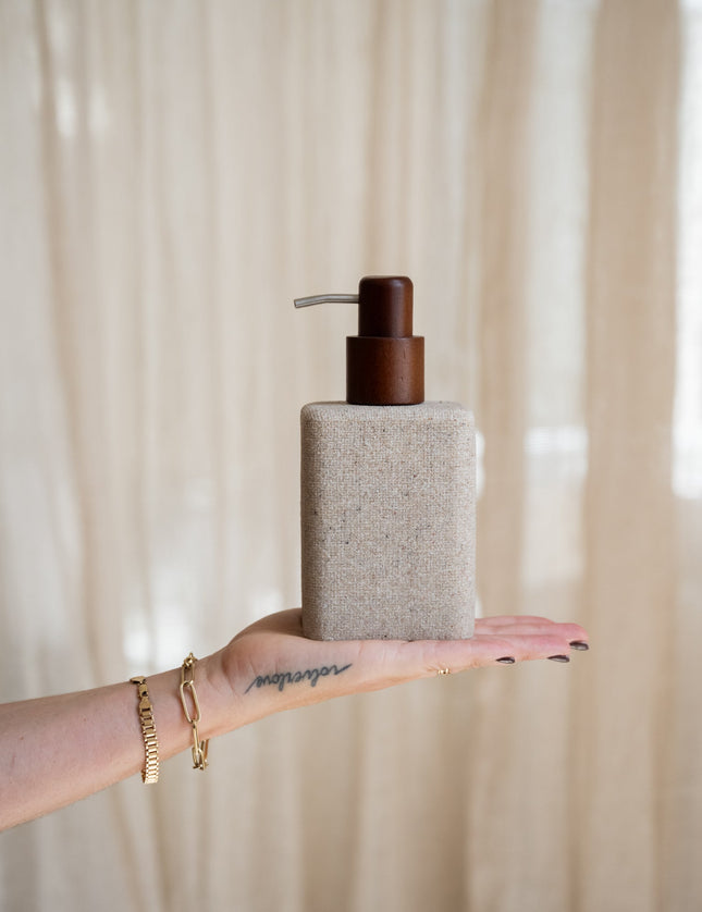 Wavy Beige Soap Dispenser - Things I Like Things I Love