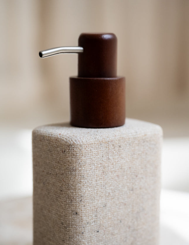 Wavy Beige Soap Dispenser - Things I Like Things I Love