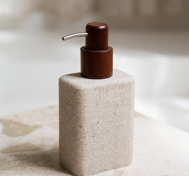 Wavy Beige Soap Dispenser - Things I Like Things I Love