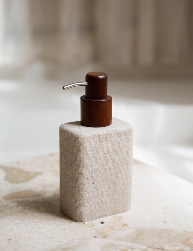 Wavy Beige Soap Dispenser - Things I Like Things I Love