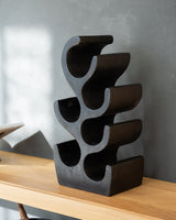 Handmade Wine Rack Suar Dark Brown