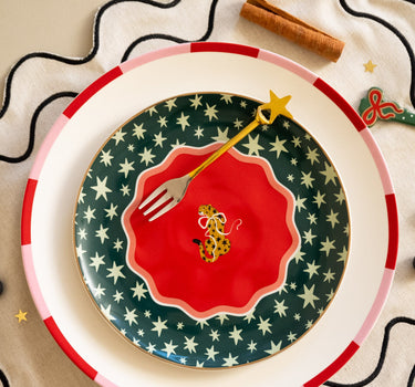 XMAS Breakfast Plate Leopard - Things I Like Things I Love