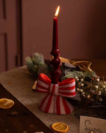 XMAS Candle Holder Bow - Things I Like Things I Love