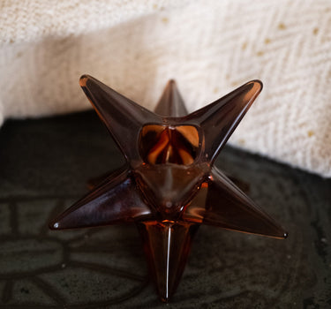 XMAS Candle Holder Starry Brown - Things I Like Things I Love