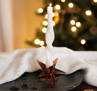 XMAS Candle Holder Starry Brown - Things I Like Things I Love