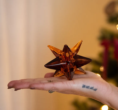 XMAS Candle Holder Starry Brown - Things I Like Things I Love