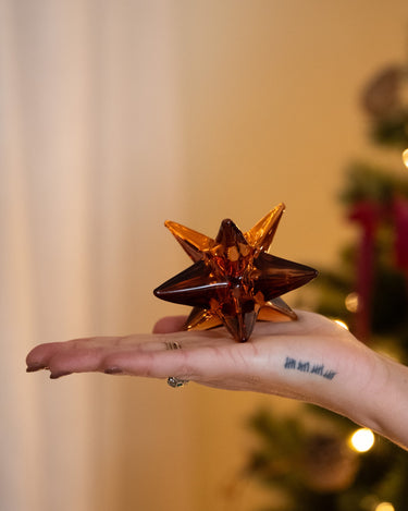 XMAS Candle Holder Starry Brown - Things I Like Things I Love