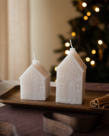 XMAS Candle House Greige - Things I Like Things I Love