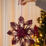 XMAS Hanging Star Bamboo Burgundy - Things I Like Things I Love