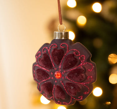 XMAS Ornament Flower Velvet - Things I Like Things I Love