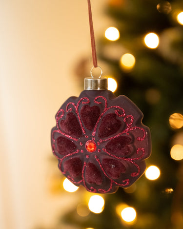 XMAS Ornament Flower Velvet - Things I Like Things I Love