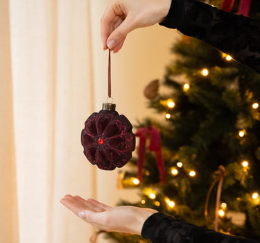 XMAS Ornament Flower Velvet - Things I Like Things I Love