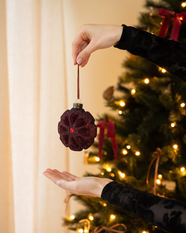 XMAS Ornament Flower Velvet - Things I Like Things I Love