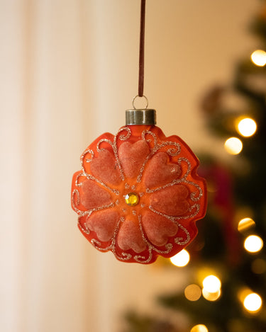 XMAS Ornament Flower Velvet - Things I Like Things I Love