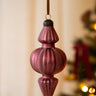 XMAS Ornament Pendant Mauve Velvet - Things I Like Things I Love