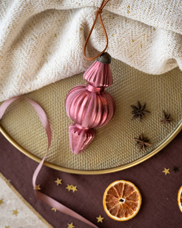 XMAS Ornament Pendant Mauve Velvet - Things I Like Things I Love