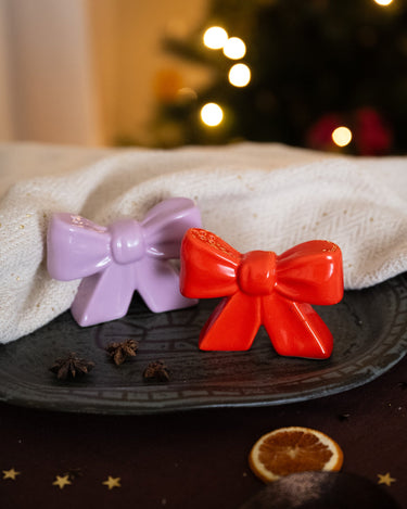 XMAS Salt & Pepper Bow Red/Pink - Things I Like Things I Love