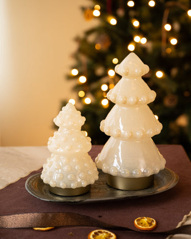 XMAS Table Lamp Tree Led Milky White - Things I Like Things I Love