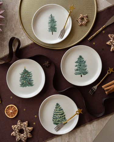 XMAS Tree Small Plate - SET OF 4 - Things I Like Things I Love