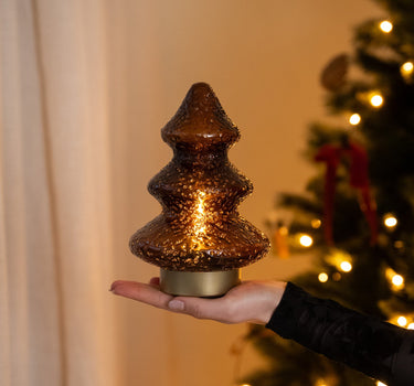 XMAS Wireless Table Lamp Tree Brown - Things I Like Things I Love