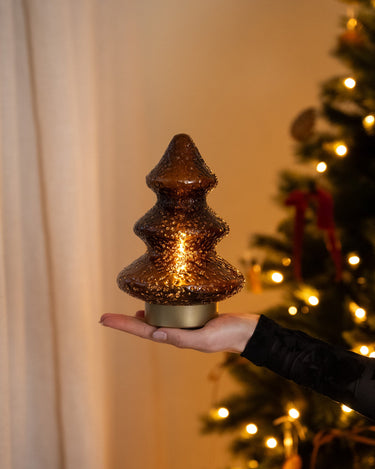 XMAS Wireless Table Lamp Tree Brown - Things I Like Things I Love