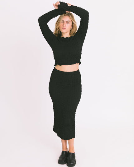 Zahara Midi Skirt Black - Things I Like Things I Love