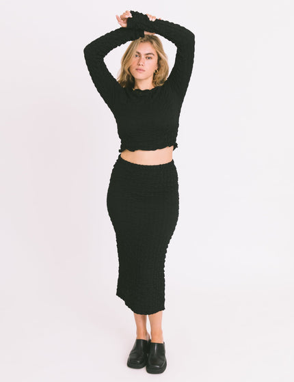 Zahara Midi Skirt Black - Things I Like Things I Love